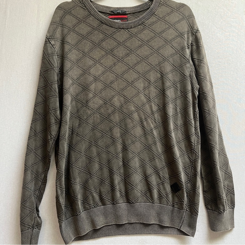 John players jean’s textured Diamond-Pattern Crewneck Sweater Sz M